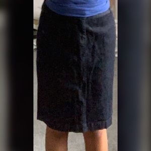 Navy Blue Jean Pencil Skirt